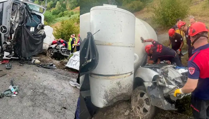 Beton Mikseri Otomobilin Üzerine Devrildi: Korkunç Kaza 1 Can Aldı