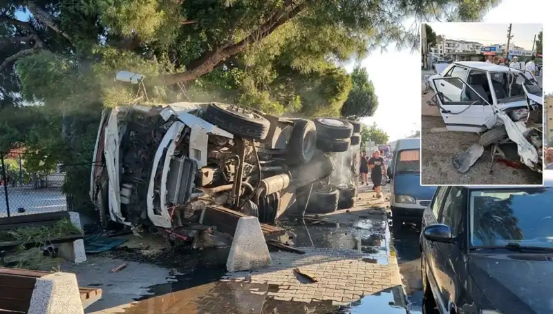 Freni Patlayan Kamyonun Dehşet Anları: Otomobiller Paramparça Oldu