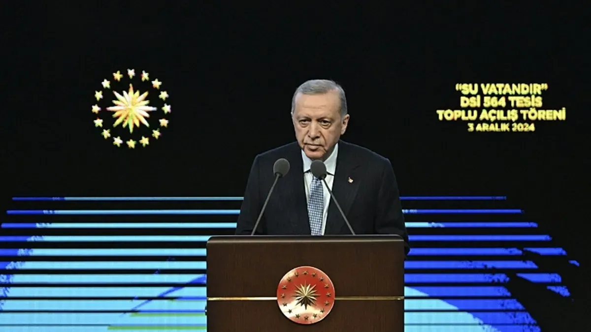 Cumhurbaşkanı Erdoğan: Temiz Suya Erişim Milli Beka Meselesidir